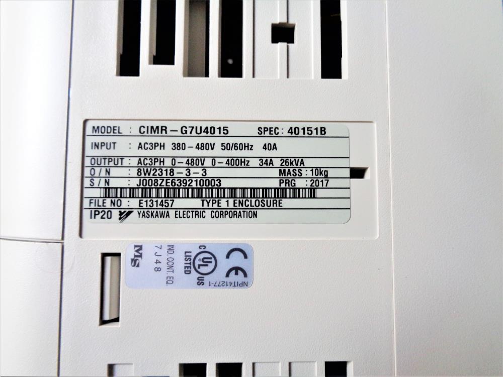 Yaskawa Varispseed G7 AC Drive, 3-Phase, CIMR-G7U4015